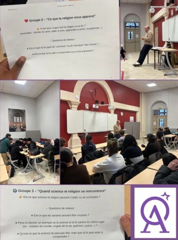 Temps fort pour nos élèves de troisième – Science et Religion