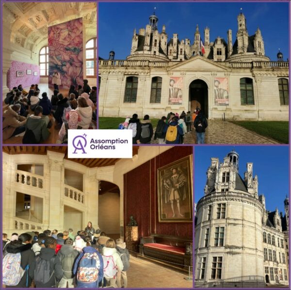 Les deux classes de CM1 au chateau de Chambord