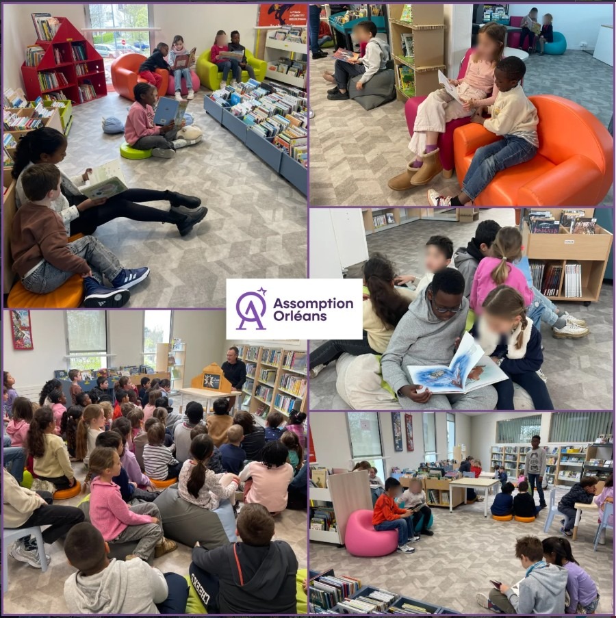 Médiathèque pour les GS et les CM1A